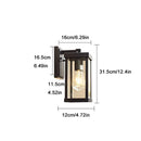 Helnys Outdoor E27 Wall Lantern Sconce Black for Entryway Porch Patio Garage
