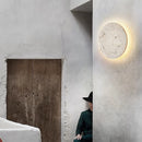 Helnys Round Stone LED Wall Lamp Sconce Modern Nordic Aplique Pared