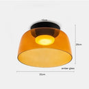 Helnys Amber Glass LED Pendant Lights - Nordic Modern Hanging Lamp
