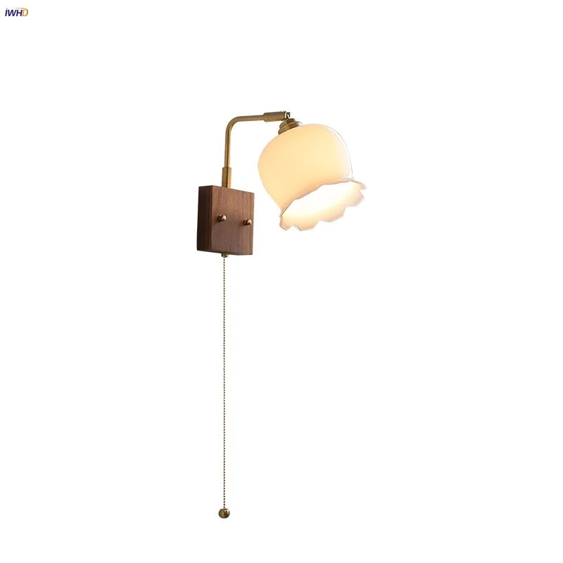 Helnys Rotatable LED Wall Sconce White Glass Stair Light