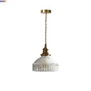 Helnys Clear Glass Copper Iron LED Pendant Lamp Chandelier for Home Decor