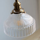 Helnys Clear Glass LED Pendant Light Modern Bedroom Chandelier