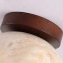 Helnys Yellow Cave Stone LED Ceiling Lamp with Wood Canopy