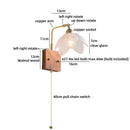 Helnys Nordic LED Flower Design Wall Light Glass Brass Living Room Bedside Lamp