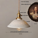 Helnys White Ceramic LED Pendant Lamp with Copper Knob Switch