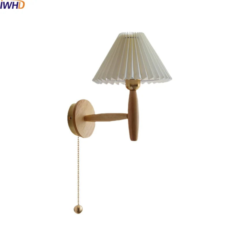 Helnys Nordic LED Wall Lamp Modern Staircase Lighting White Umbrella Mirror Light