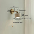 Helnys LED Wall Lamp Bedroom Gold Swing Arm Ceramic Light