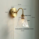 Helnys Nordic Modern Copper Glass Wall Sconce with Pull Chain Switch