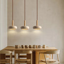 Helnys Wood Yellow Travertine Pendant Lamp - Nordic Modern LED Hanging Lights