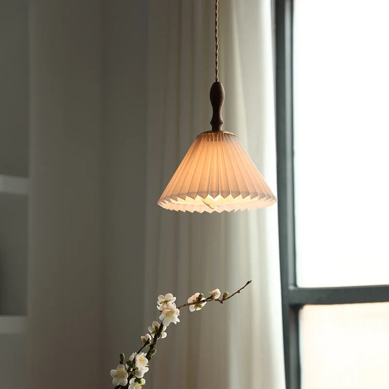 Helnys White PVC LED Pendant Light Japan Style Hanging Lamp