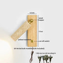 Helnys Adjustable LED Wall Sconce Stone Wood Nordic Modern Makeup Light Fixtures