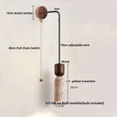 Helnys Yellow Travertine LED Wall Sconce Adjustable Lamparas for Home Decor