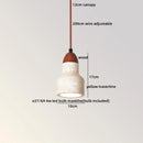 Helnys LED Pendant Lights: Japanese Style Micro Cement Wood Hanging Lamp for Home Decor