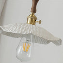 Helnys Ceramic & Walnut Wood LED Pendant Lamp with Knob Switch