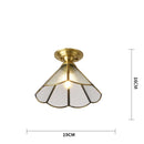 Helnys American Copper Vintage Ceiling Lights Glass LED Lamps