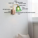 Helnys Wabi Sabi LED Wall Lamps Amber Glass Brass Mirror Light