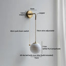 Helnys LED Wall Lamp White Ball Luxury Interior Lighting Fixtures