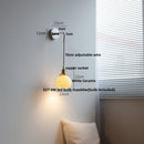 Helnys Ceramic LED Wall Sconce, Pull Chain Switch Bathroom Mirror Light