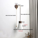 Helnys Modern White Ceramic LED Wall Lamp with Pull Chain Switch