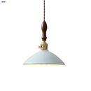 Helnys Nordic LED Pendant Light Walnut Wood Dining Room Restaurant Bar Hang Lamp