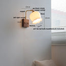 Helnys Rotatable LED Wall Sconce White Glass Stair Light