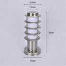 Helnys Stainless Steel Path Light with White Acrylic Shade, Waterproof Outdoor Post Lamp