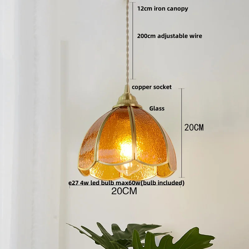 Helnys Tiffany Butterfly Glass LED Pendant Lights: Nordic Modern Kitchen Fixture with Adjustable Wire