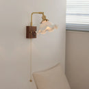 Helnys LED Wall Lights Wood Walnut Brass Rotatable Sconce Nordic Modern Stair Light