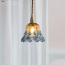 Helnys Copper Socket LED Pendant Light with Phenix Glass Shade