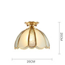 Helnys American Copper Vintage Ceiling Lights Glass LED Lamps