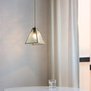 Helnys Adjustable LED Glass Pendant Lights Industrial Decor for Hallway & Restaurant