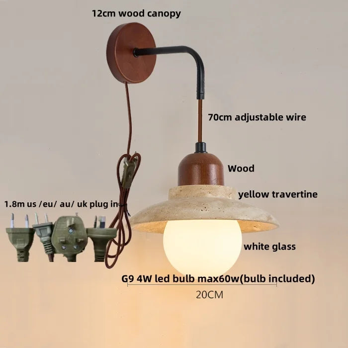 Helnys White Glass LED Wall Lights Kitchen Restaurant Pull Chain Switch Sconce
