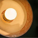 Helnys Ceramic Pendant Light with Knob Switch & LED Copper Finish