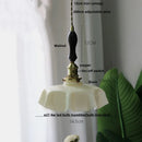 Helnys Nordic Glass Art Pendant Light with Adjustable Wire for Dining Room