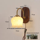 Helnys Nordic LED Wall Lights Copper Bedside Lamp Sconce