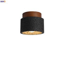 Helnys Black Stone LED Ceiling Lights - Nordic Modern Wood Canopy Ceiling Lamp
