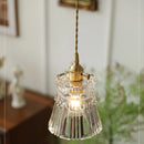 Helnys Clear Glass Pendant Lights Adjustable Copper Nordic Vanity Mirror Fixtures