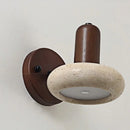 Helnys Nordic LED Wall Lamp Yellow Travertine Rotate Pull Chain Switch