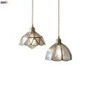 Helnys Nordic Copper Glass Hanging Pendant Light for Modern Living Spaces