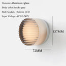 Helnys Round Glass LED Wall Sconce 4 Colors Waterproof Modern Wandlamp