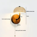 Helnys Dimmer Switch LED Wall Sconce Yellow Travertine Light Fixtures