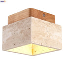 Helnys Nordic Wood Ceiling Light Fixture LED Bedroom Porch Hallway Modern Lamp