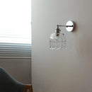 Helnys Crystal LED Wall Light with Pull Chain Switch - Modern Nordic Bedside Lamp