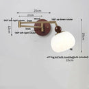 Helnys Modern Wood Swing Arm Wall Lamp with Pull Chain Switch