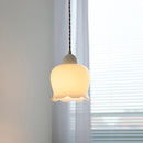 Helnys White Glass LED Pendant Lights with Adjustable Hanging Light
