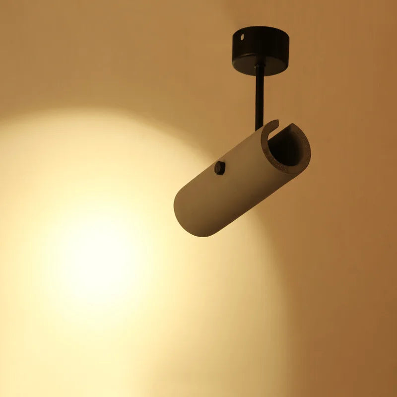 Helnys Industrial LED Wall Light Rotate Adjustable Gray Cement Bedroom Living Room Vintage