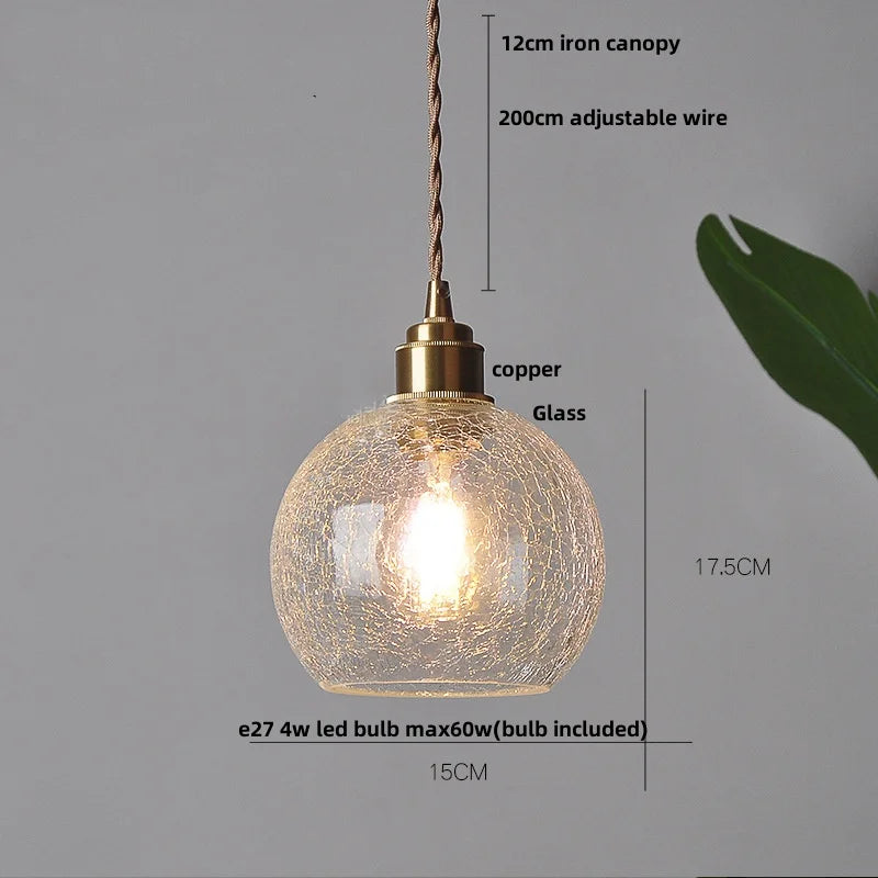 Helnys Nordic Flower Glass LED Pendant Lights for Dining Living Kitchen Room