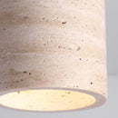 Helnys Yellow Travertine LED Ceiling Light - Nordic Modern Round Wood Stone Lamp