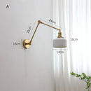 Helnys Ceramic LED Wall Sconce Pull Chain Switch Up Down Light