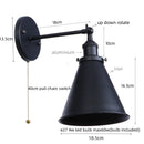 Helnys Vintage Gold Plated Iron Wall Lamp Industrial LED Loft Lighting Fixtures